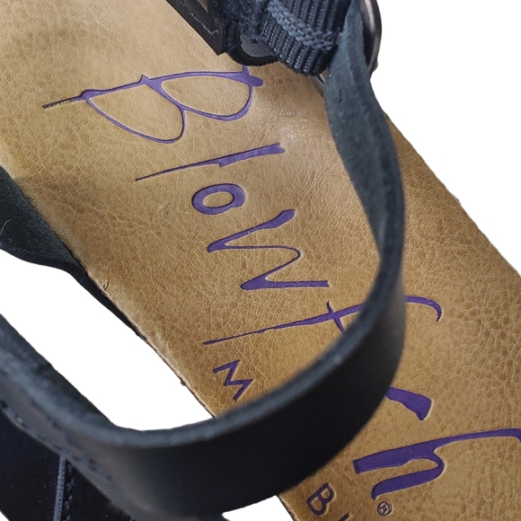 BLOWFISH Hazard Strappy Platform Sandals Black Cork Sz 6.5 Leather - Picture 9 of 11